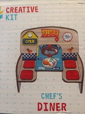 Chef's Diner Creative Kit Kids Playset - Red & Blue